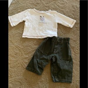 Top and pant outfit 3-6 months